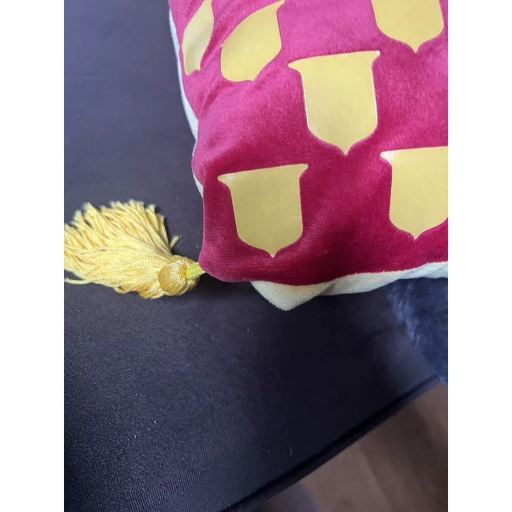 Vintage Harry Potter Gryffindor Pillow Universal Studios Orlando Yellow Red
